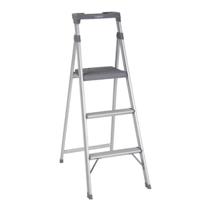 COSCO 3 Step Connection Step Stool ( Blanc) & Gris, 8ft 10in Max Portée)