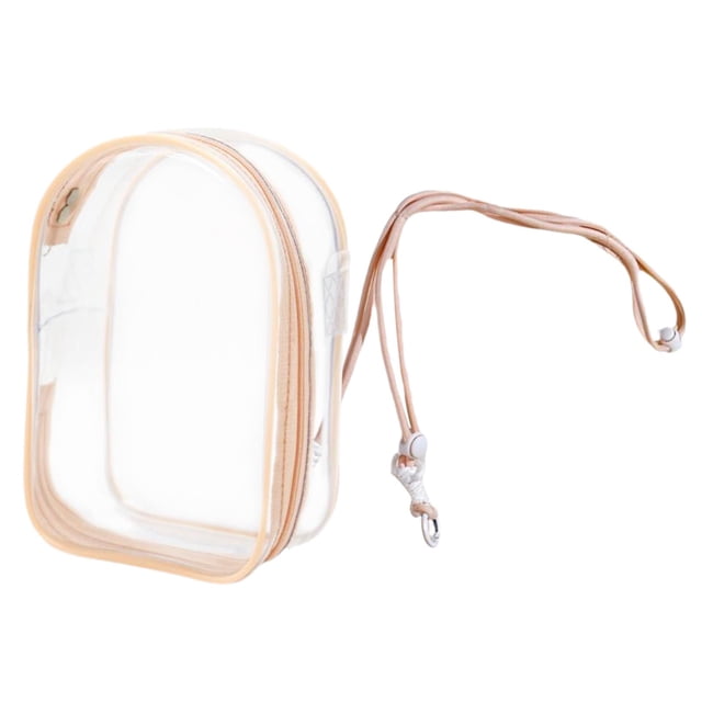 lionlar Clear Figure Display Bag Doll Display Bag for Collectors Action Figures Doll Apricot and Rope