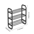 thumbnail image 3 of 3-Tier White Steel and Plastic Shoe Rack for Dorm, Home, or Doorway Storage – Easy Assembly, Multi-Layer Organizer, 3 of 6