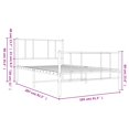 thumbnail image 4 of vidaXL Metal Bed Frame with Headboard and Footboard Black 100x200 cm, 4 of 5