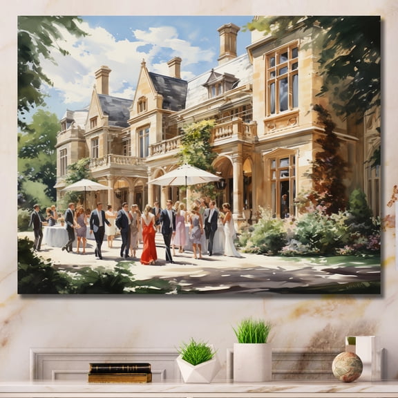 Designart Décoration Murale Surdimensionnée de Clubs de Campagne, art Mural de Clubs de Campagne, Peinture de Clubs de Campagne pour Rassemblements Sociaux, Toile Traditionnelle Verte, 20x12 Pouces