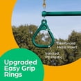 thumbnail image 4 of 2X Swing Sets for Backyard-Set Includes 18Inch Trapeze Swing Bar & 48Inch Heavy Duty Chain with Locking Carabiners Green, 4 of 6