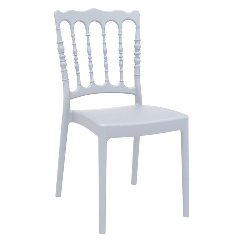 Compamia Chaise de Salle à Manger de Patio Napoleon en Argent