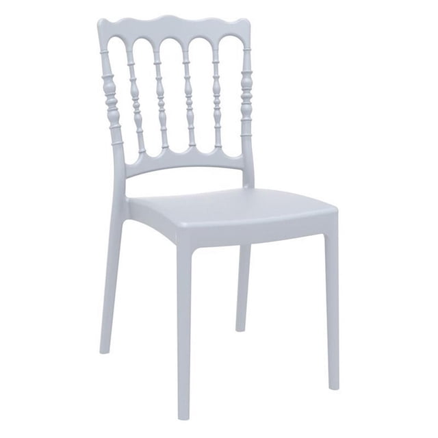 Compamia Chaise de Salle à Manger de Patio Napoleon en Argent