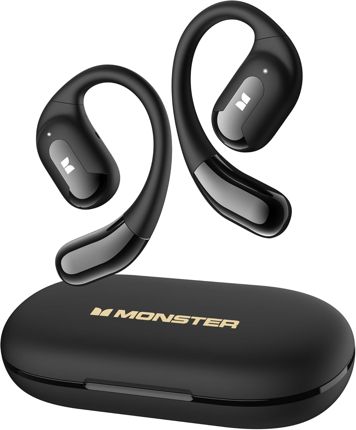 Monster Open Ear Headphones, Wireless Headphones with Stereo Sound, Bluetooth 5.4, 24H Playback, Crystal Clear Calls, Type-C Charging, Touch Control, Sweat Resistant Open Ear Wireless Earbuds