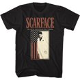 thumbnail image 1 of Scarface Scarface avec Drapeau T-Shirt Noir pour Adulte, 1 of 2