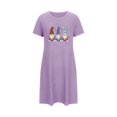 thumbnail image 4 of Birdeem Chemises de Nuit pour Femmes Chemise de Nuit Courte Surdimensionnée pour Femmes Robe Imprimée à Col Rond et Manches Courtes, 4 of 12