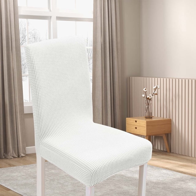 XYAIYT Elastic Stretch Dining Room Chair Covers,Polyester Fleece Slip-Resistant Kitchen Chair Protectors,Soft for Home,Hotel,Party Use