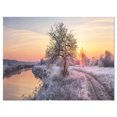 thumbnail image 2 of Lever de Soleil d'Hiver sur un Champ Givré - Oeuvre Murale Imprimée Paysage, 2 of 3