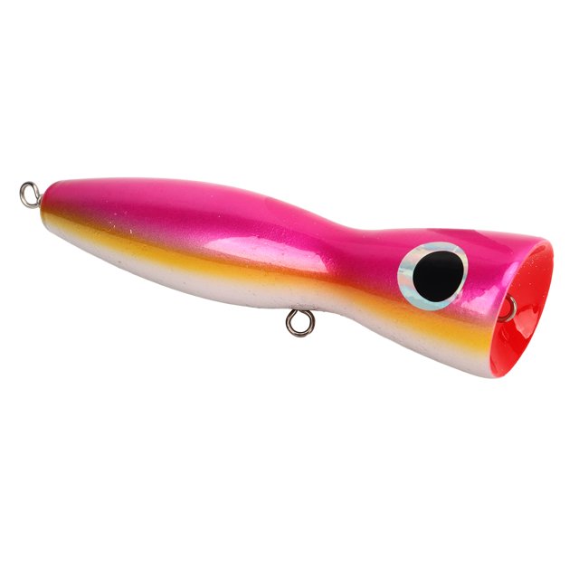 Big Popper Lure, Reflective Design Wooden Bait 18cm 120g For Bass Tuna GT Trout