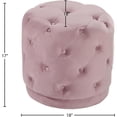 thumbnail image 4 of Meridian Furniture Harper Contemporary Velvet Ottoman/Stool in Pink, 4 of 4