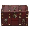thumbnail image 1 of Wooden Vintage Storage Box, Convenient Wooden Antique Jewelry Box Elegant Combination Lock  For Collection For Adult, 1 of 8