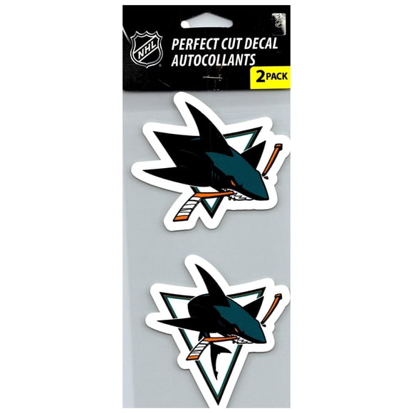 San Jose Sharks Perfect Cut 4"x4" Decal Sticker Pack of 2