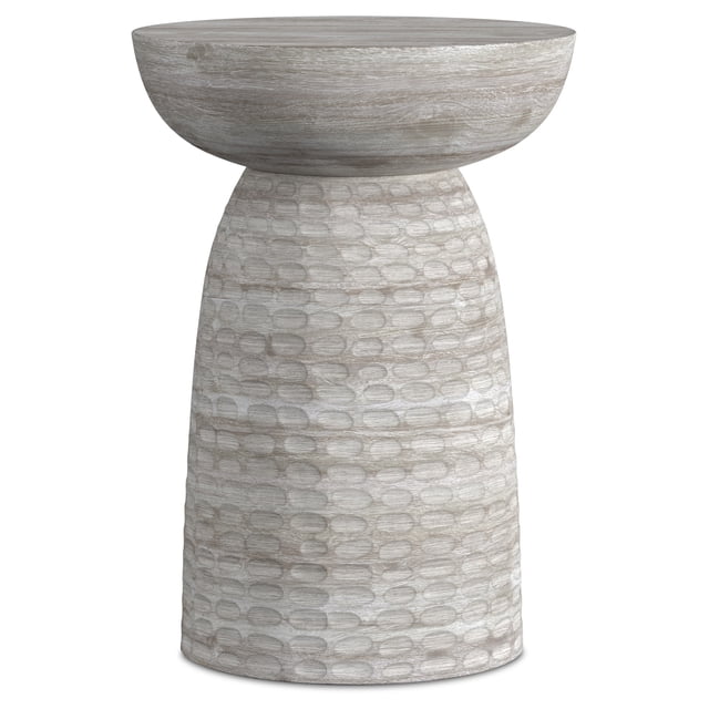 Boyd SOLID MANGO WOOD 13 in Wide Round Wooden Accent Table