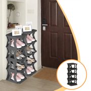 LSLJS Shoe Rack 5 Tier Household Doorway Sturdy Narrow Small Crevice Entry Shoe Cabinet Multifunctional Shoe Storage Shelves for Bedroom Closet Entrance Hall Bedroom, Shoe Rack