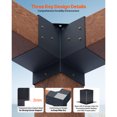 thumbnail image 3 of KFFKFF Pergola Bracket Kit, 4x4 Inch (Inner Size 3.5x3.5), 4 Pcs 3-Way Heavy Duty Corner Bracket Woodworks DIY Post Base Kit, 3 of 9