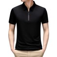 thumbnail image 3 of BOBOGOJP Chemise en Coton et Lin pour Hommes Coupe Régulière Manches Courtes Chemise Décontractée, Noir m, 3 of 5