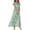 Green, variant on LOVZFMLL Sexy Fashion Casual Printed Slim Women Casual Short Sleeve V-Neck Knee-High Dress Light Blue M