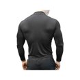 thumbnail image 2 of Hauts de Compression pour Hommes Chemise de Sport Col Rond Manches Longues Élastique Séchage Rapide Hauts Entraînement Physique Course Décontractée Cyclisme Vêtements de Sport, 2 of 9