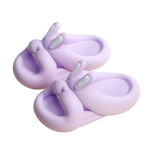 Birdeem Toddler Slippers Baby Girls Cute Cartoon Rabbit Eva Soft Non-Slip Thick Bottom Outdoor Slippers
