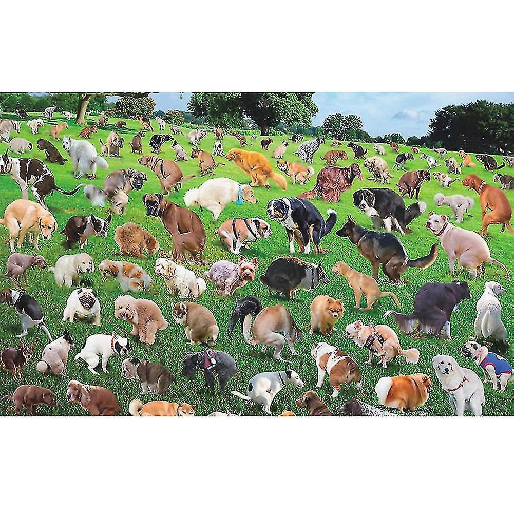 101 Pooping Puppies 101 Dog Poop Jigsaw Puzzle 1000 Sheet Plane Puzzle Decompression