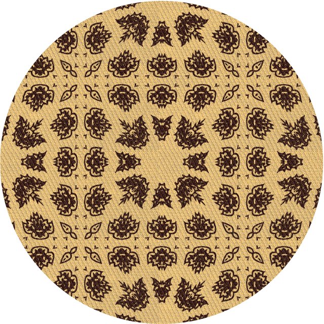 Ahgly Company Machine Washable Indoor Square Transitional Saddle Brown Area Rugs, 3' Square