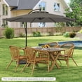 thumbnail image 3 of Costway  10 FT Patio Offset Umbrella w/8 Ribs Cross Base Tilt Grey, 3 of 10
