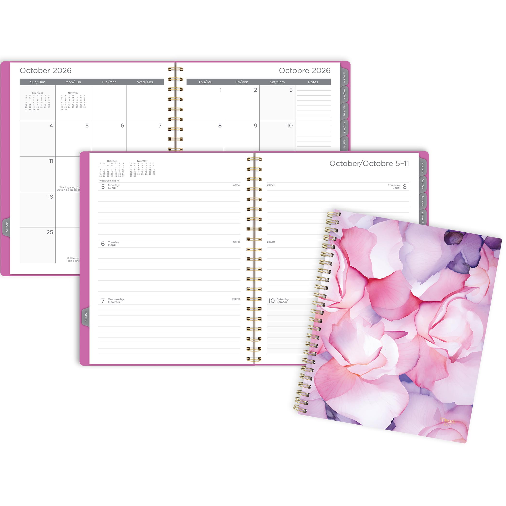 2027 Agenda hebdomadaire et mensuel Mead® Summer Blossom, grand format