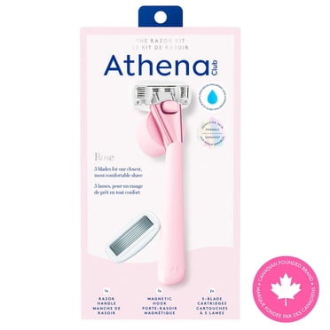 Athena Club 5-Blade Manual Razor Kit, Rose Women