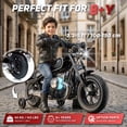 thumbnail image 2 of VOLTZ TOYS BMW R 18 Style 24V Kids Ride-On Motorcycle, Electric Motorized Cruising Toy Bike with Twist Throttle, Hand Brake Lever, Detachable Training Wheels, Black, 2 of 9