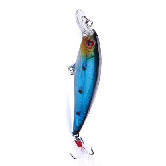 1 Pcs/10 Pcs Hameçon Crankbaits en Plastique Rigide en Forme de Plumes Vairon Réaliste Leurre à Plumes Pêche en Plein Air Appât de Simulation Hameçon Crankbaits Réaliste