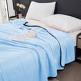 thumbnail image 4 of Polyester Summer Quilt with Lace Trim - 100x70cm Lightweight Washable Air Conditioning Bedspread in Multicolor, 4 of 6