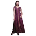 thumbnail image 1 of Bimba Robe Longue de Soirée à Fleurs pour Femmes, Col en V, Fente avant, Sans Manches, Maxi, X-Grand, 1 of 5