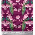 thumbnail image 1 of Soimoi Rayon Fabric Floral & Peacock Bird Printed Fabric 1 Yard 56 Inch Wide, 1 of 3