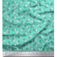 thumbnail image 2 of Soimoi Modal Satin Fabric Leaves & Floral Block Fabric Prints by Yard 42 Inch Wide, 2 of 3