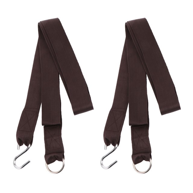 unbranded 4Pcs Nylon Straps with Hooks Hammock Strap for Camping Emergency Use