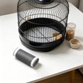 thumbnail image 3 of 1 Roll Trimmable Bird Cage Mesh Guard Skirt Netting Fiber Transparent Washable 7CM X 5M for Round Square Tall Flight Parrot Cage Use, 3 of 5