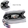 thumbnail image 3 of Womens Double Zipper Wallet Clutch Purse Cellphone Long Wallet with Removable Wristlet, 3 of 6