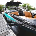 thumbnail image 4 of SWELL Wakesurf - Original Bumper Ball - Inflatable Raft Tie-Up Boat Fender Buoy (Grey), 4 of 4