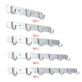 thumbnail image 2 of Space Aluminum Hooks Bar 3/4/5/6/7 Hooks Hanger Clothes Hanger Hat Clothes Robe Holder Rack Wall Mounted Bathroom Kitchen Hanger, 2 of 8