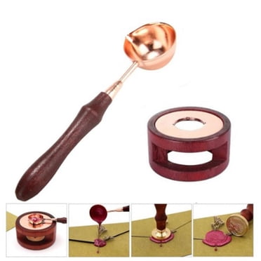 Vintage Wax Seal Warmer Melting Kit Wax Beads Melting Furnace Stove Pot and Melting Spoon