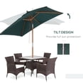 thumbnail image 4 of Outsunny 6.6x5ft Fir Wooden Patio Umbrella with Tilt Mechanism Bamboo Ribs, 4 of 10