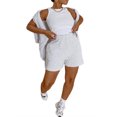 thumbnail image 5 of FOCUSNORM Women Solid Color Shorts, Adults Casual slant pocket pants, 5 of 5