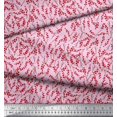 thumbnail image 3 of Soimoi Tissu Satin Soie Baies Rouges Fruits Imprimé Tissu d'Artisanat au Yard 42 Pouces de Large, 3 of 5