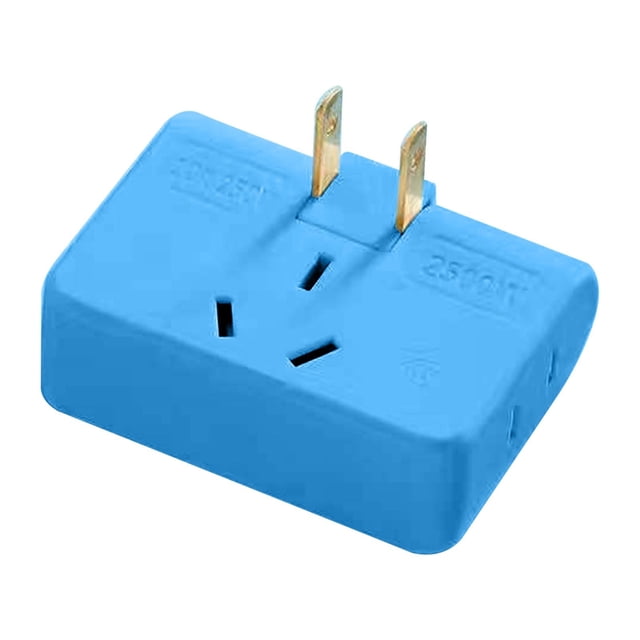 Btomtd Prise une vers Trois, Prise de Conversion d'Alimentation une vers Trois Rotative à 180 Degrés, Convertisseur de Prise Sans Fil, Bleu