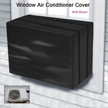 Openpig Window Air Conditioner Cover Outdoor, Outside Window AC Unit Cover Black Dust-proof Waterproof AC Cover Outdoor Window AC Protection Cover