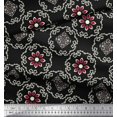 thumbnail image 1 of Soimoi Rayon Fabric Damask Ethnic Printed Craft Fabric by the Yard 42 Inch Wide, 1 of 3