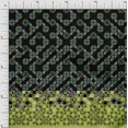 thumbnail image 1 of oneOone Georgette Viscose Black Fabric Geometric Panel Craft Projects Decor Fabric Printed By The Yard 42 Inch Wide, 1 of 1