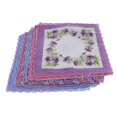 thumbnail image 4 of 15 Pcs Mouchoirs en Coton Assortis à Motif Floral Mouchoirs en Vrac, 4 of 8