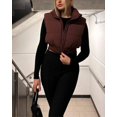 thumbnail image 3 of ORUYROP Veste Courte à Col Montant avec Fermeture Éclair pour Femmes, 3 of 6